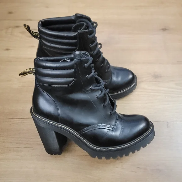Dr. Martens PERSEPHONE Black Lace Up Boots - Picture 4 of 13